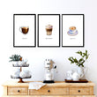 Coffee station decor | set of 3 wall art prints - About Wall Art