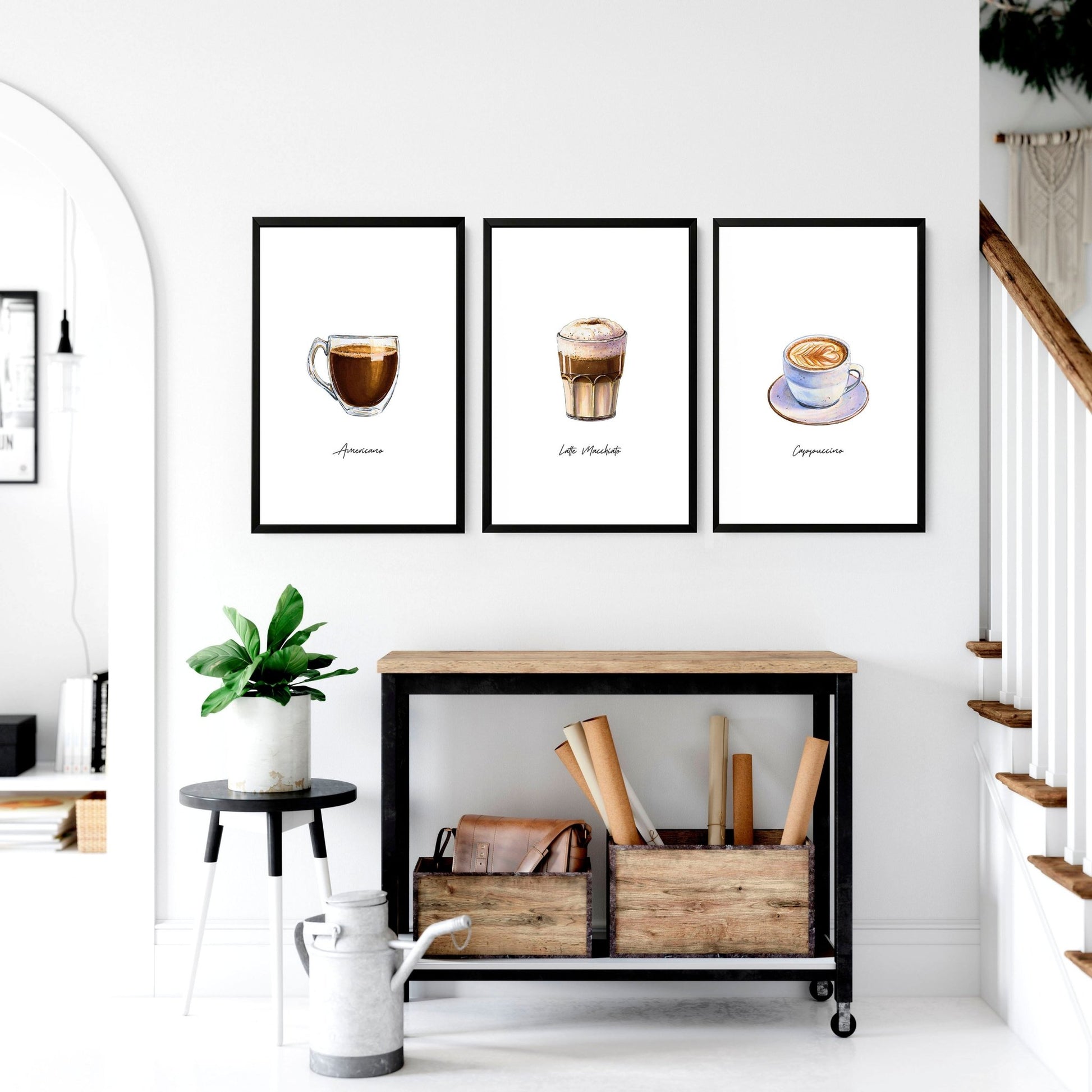 Coffee station decor | set of 3 wall art prints - About Wall Art