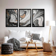 Contemporary art for living room | set of 3 wall art prints