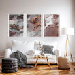Contemporary Marbled framed wall art | set of 3 wall art prints