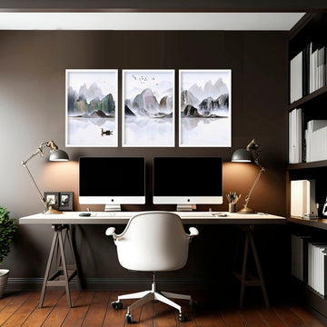Cool office decor | set of 3 wall art prints - About Wall Art