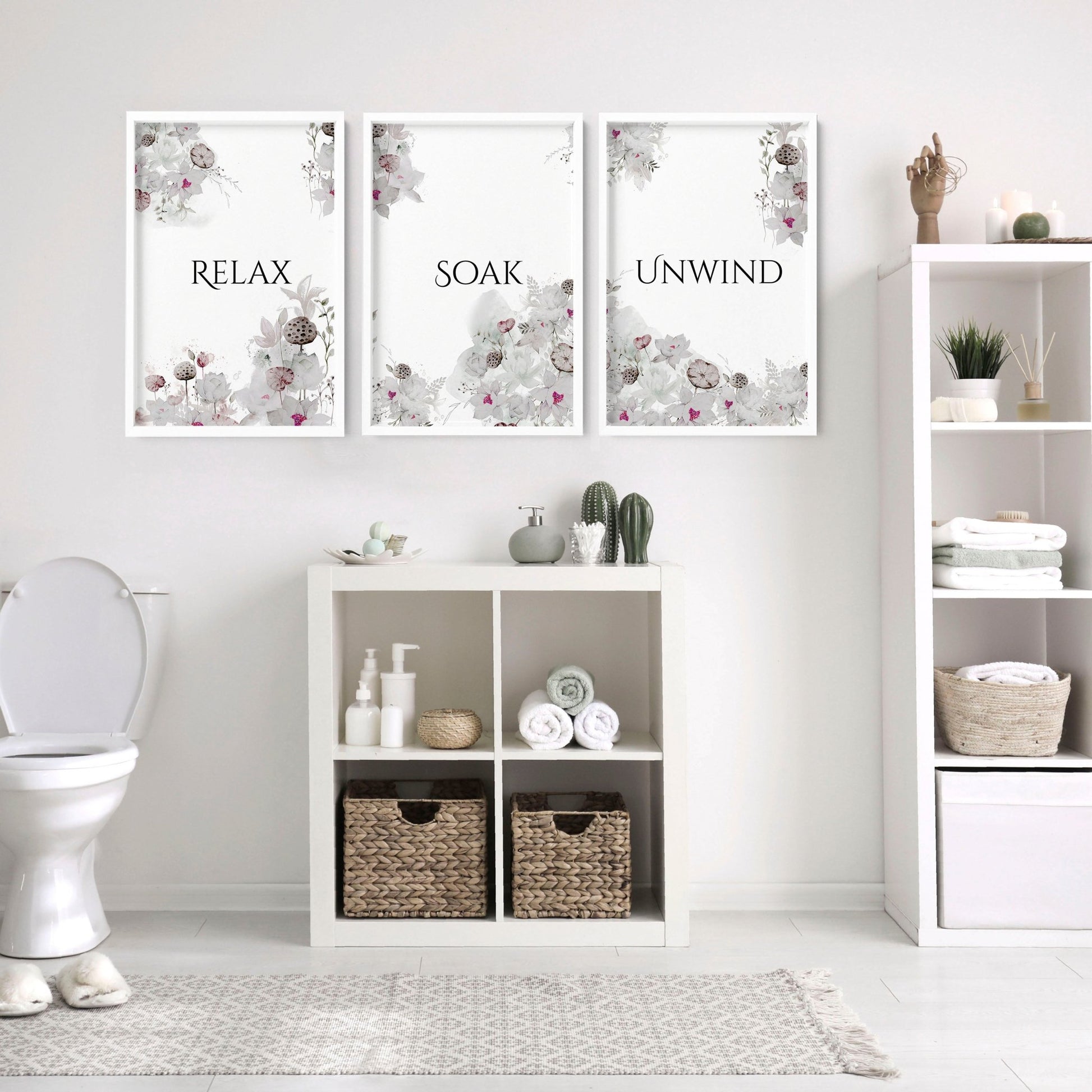 Wall prints for bathroom | Set of 3 wall art