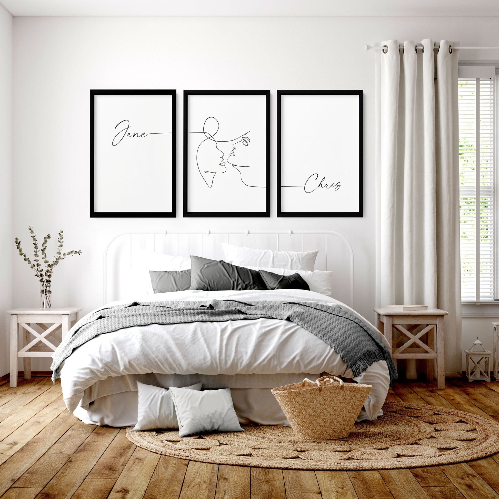 Custom valentines gift | set of 3 wall art prints for Master Bedroom - About Wall Art