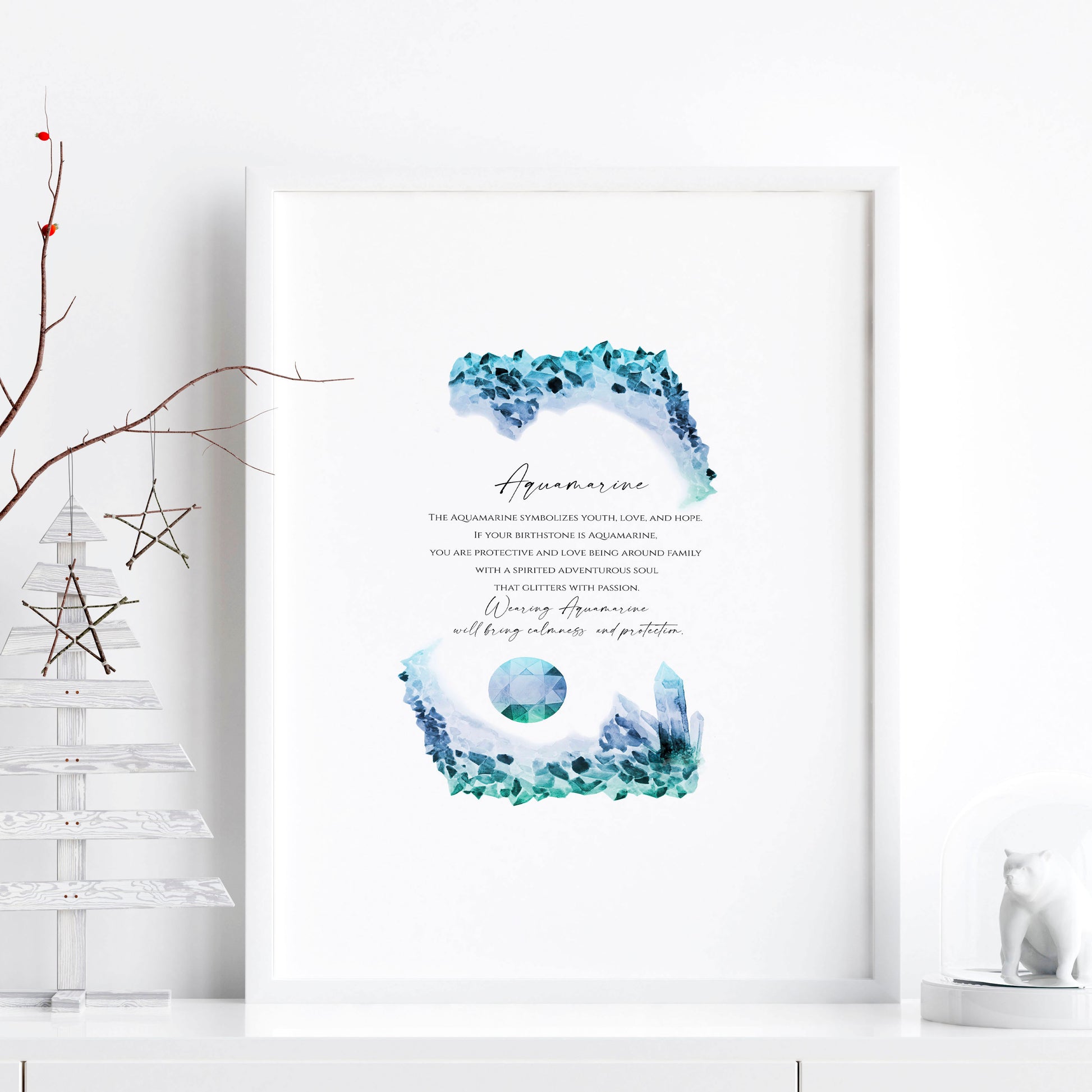 December Birthstone Aquamarine | wall art print - About Wall Art
