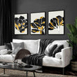 Artwork for living room | set of 3 wall art with gold