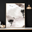 Earth toned living room pictures for the walls | set of 3 art prints - About Wall Art