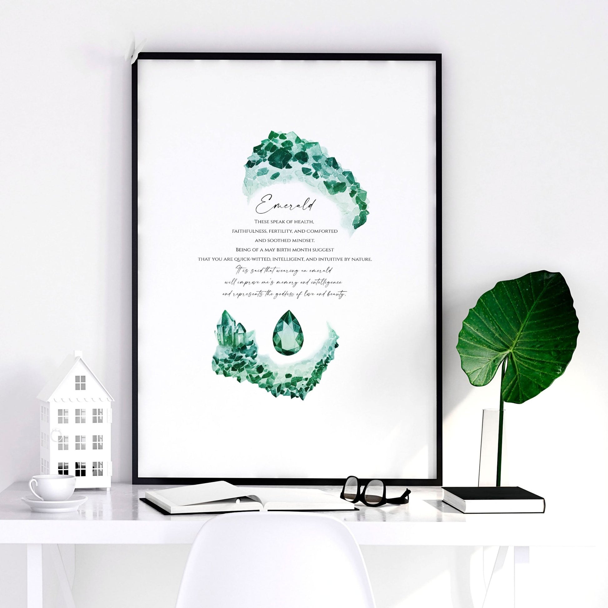Emerald May birthstone | wall art print - About Wall Art