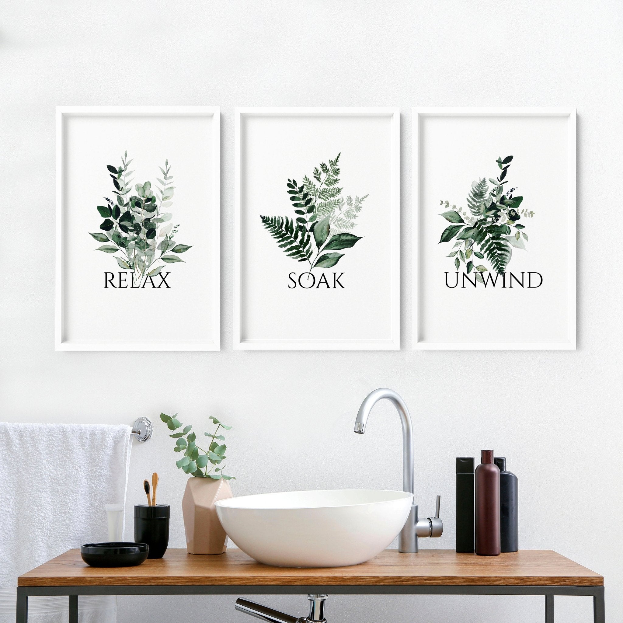Relax Bathroom Sign Printable Bathroom Wall Art Renew, Relax,