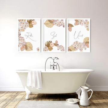 Farmhouse master bathroom | Set of 3 wall art prints - About Wall Art
