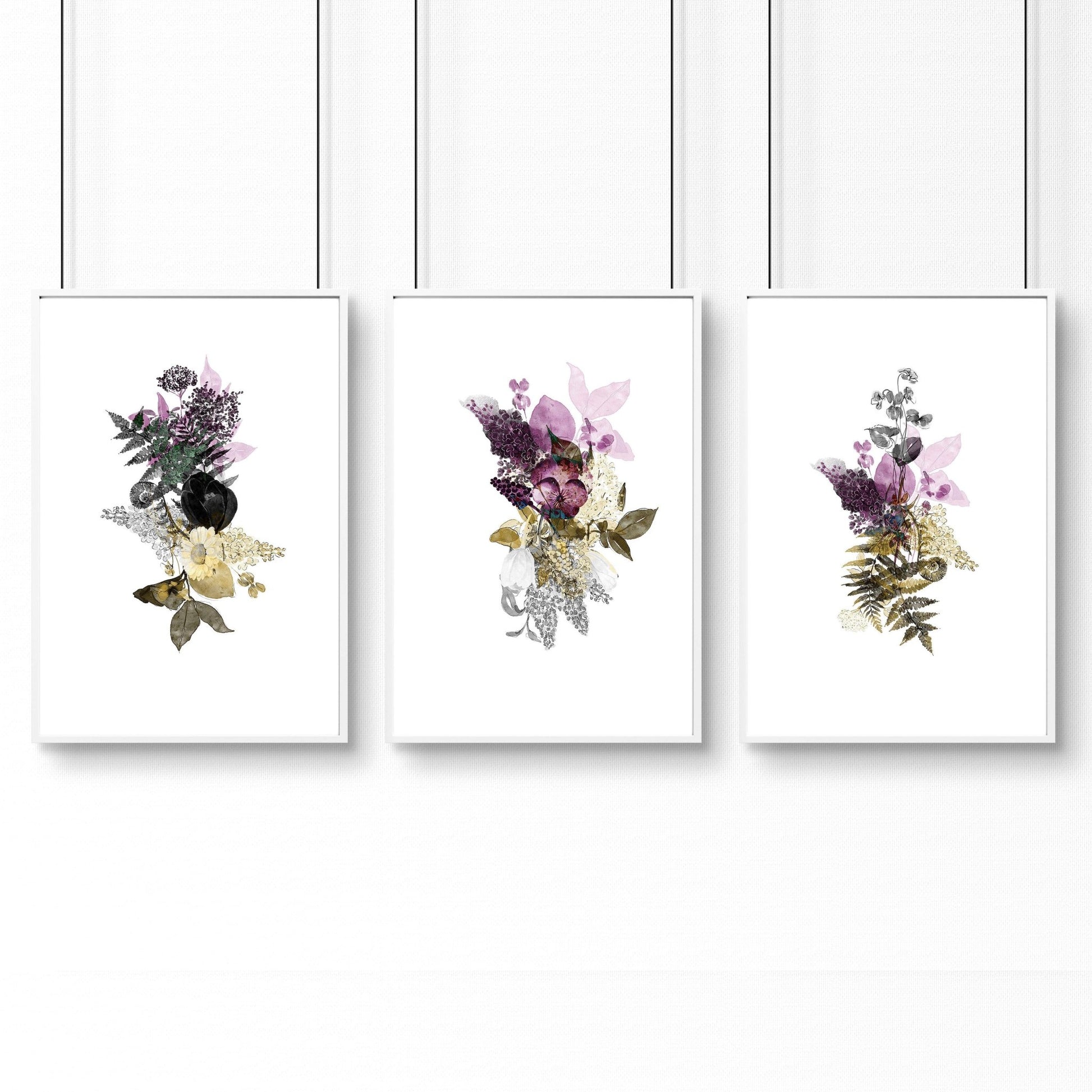 Farmhouse wall pictures for bathrooms | set of 3 wall prints