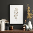 Feathers gold wall art for living room | set of 3 wall art prints