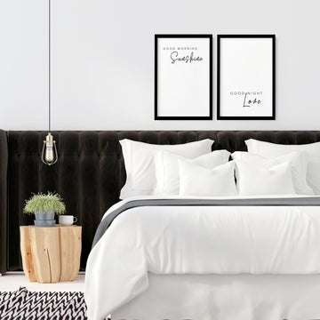 First anniversary gifts | set of 2 bedroom wall prints