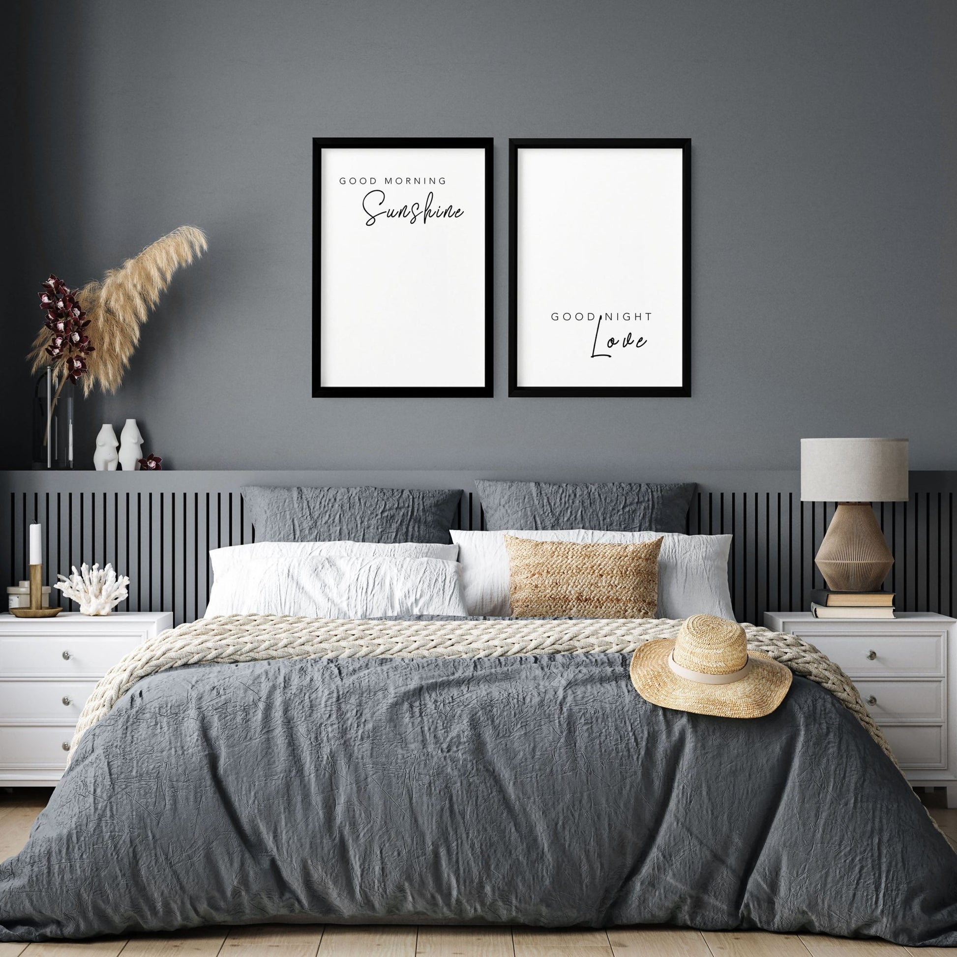 First anniversary gifts| set of 2 wall art prints for Master Bedroom - About Wall Art
