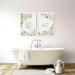 Prints of flowers for the bathroom | Set of 2 wall art prints