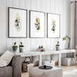 Set of 3 floral living room wall pictures
