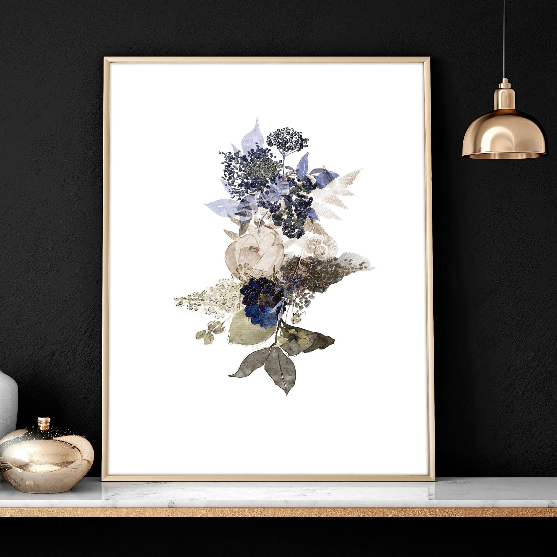 Floral wall art for homes living room | set of 3 wall art prints