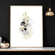 Floral wall art for large living room wall | set of 3 wall art prints