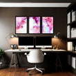Art prints abstract | set of 3 wall art for home office decor