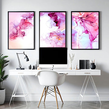 Framed abstract wall art for office | set of 3 wall art prints - About Wall Art