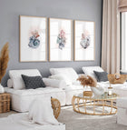 Arte de pared costero enmarcado | Conjunto de 3 impresiones de arte mural.