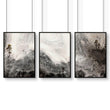 Framed landscape print for home office decor | set of 3 wall art prints