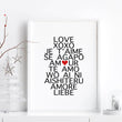 Framed Love print | wall art print for living room - About Wall Art