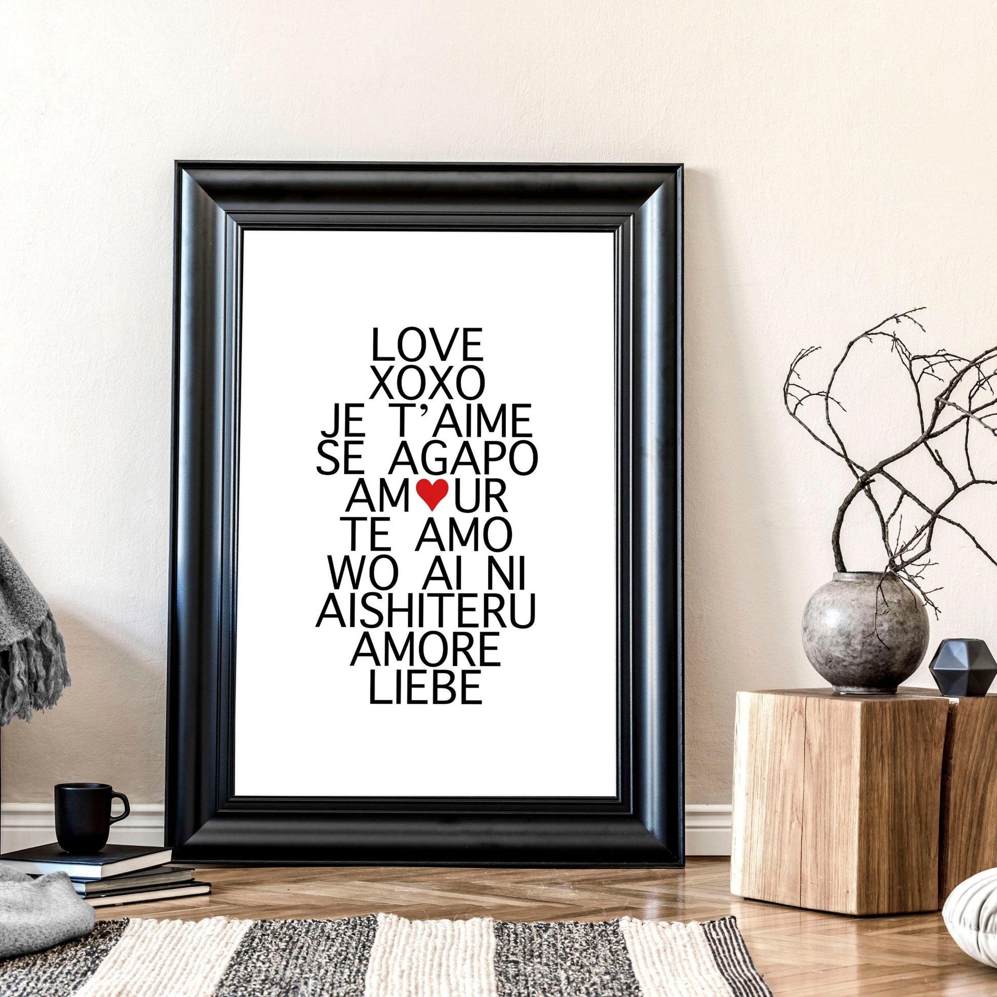 Valentines gift for her | framed wall art for living room