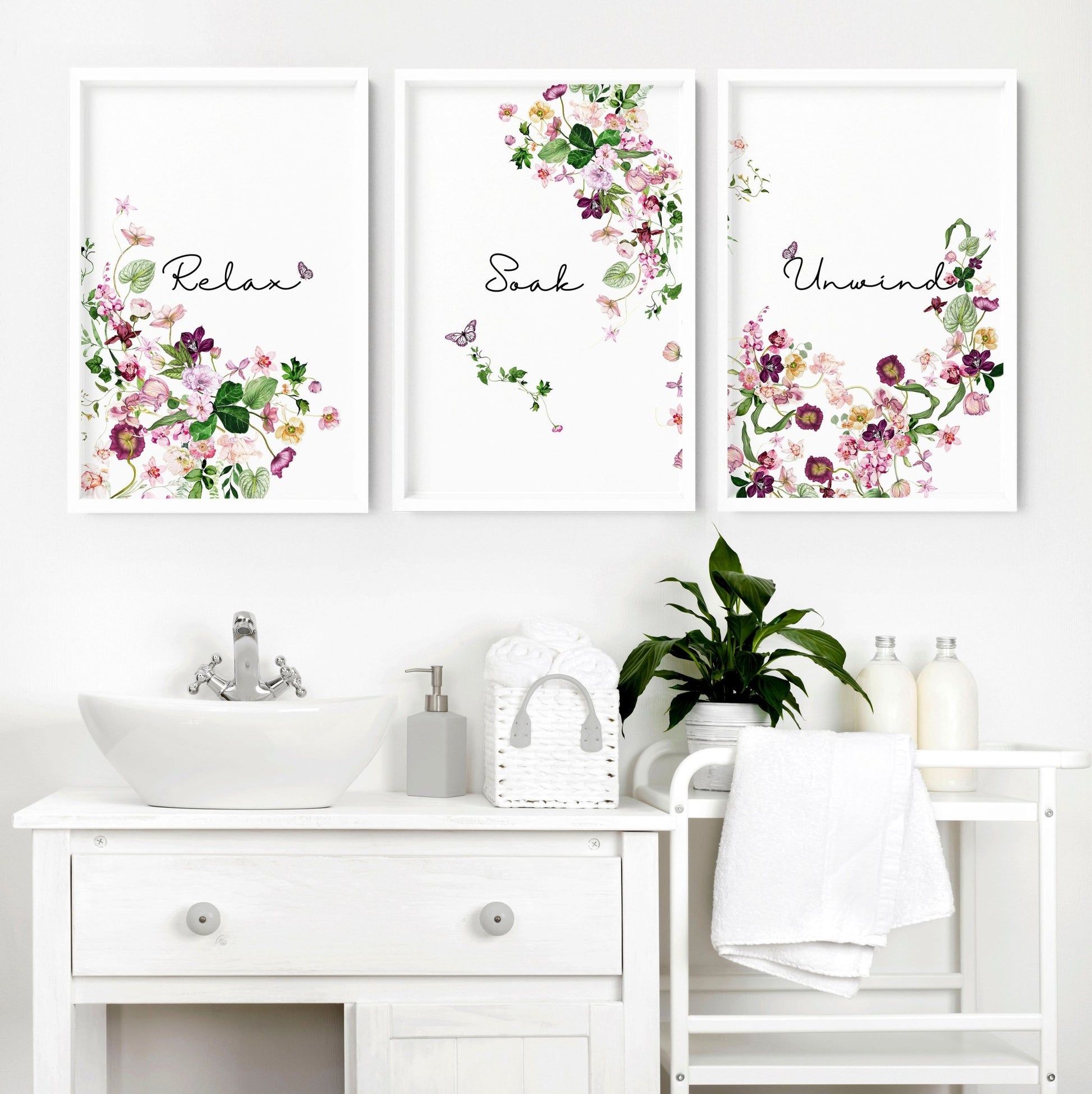 French country bathrooms Set of 3 wall art - About Wall Art