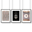 Geometry Islamic Art prints for bedroom | set of 3 wall art prints