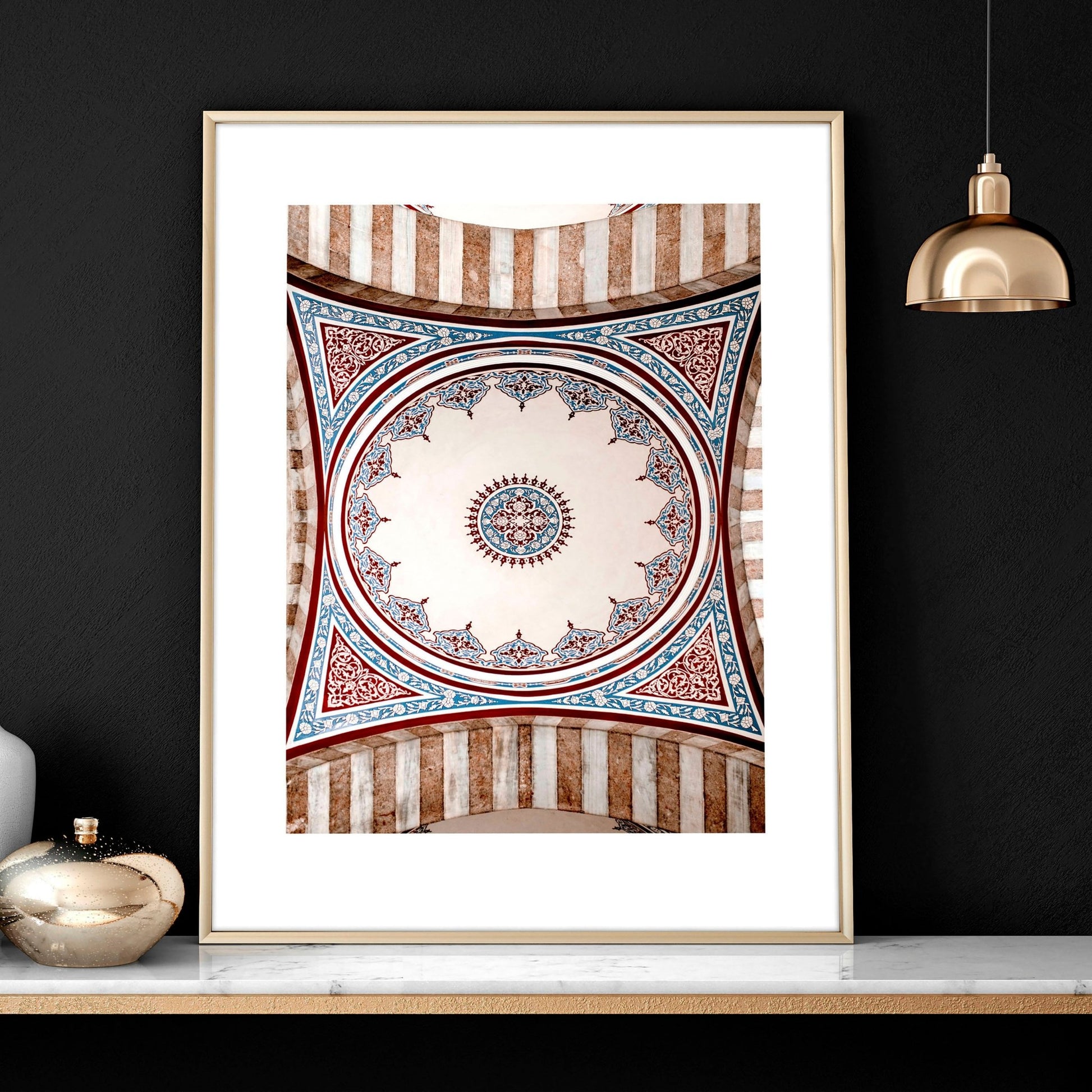 Geometry Islamic Art prints for bedroom | set of 3 wall art prints