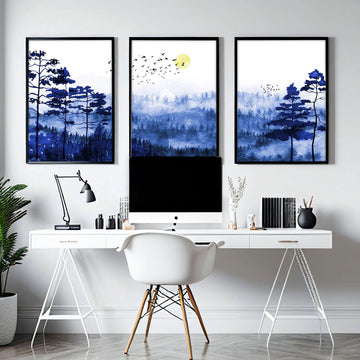 Home office artwork | set of 3 wall art prints - About Wall Art