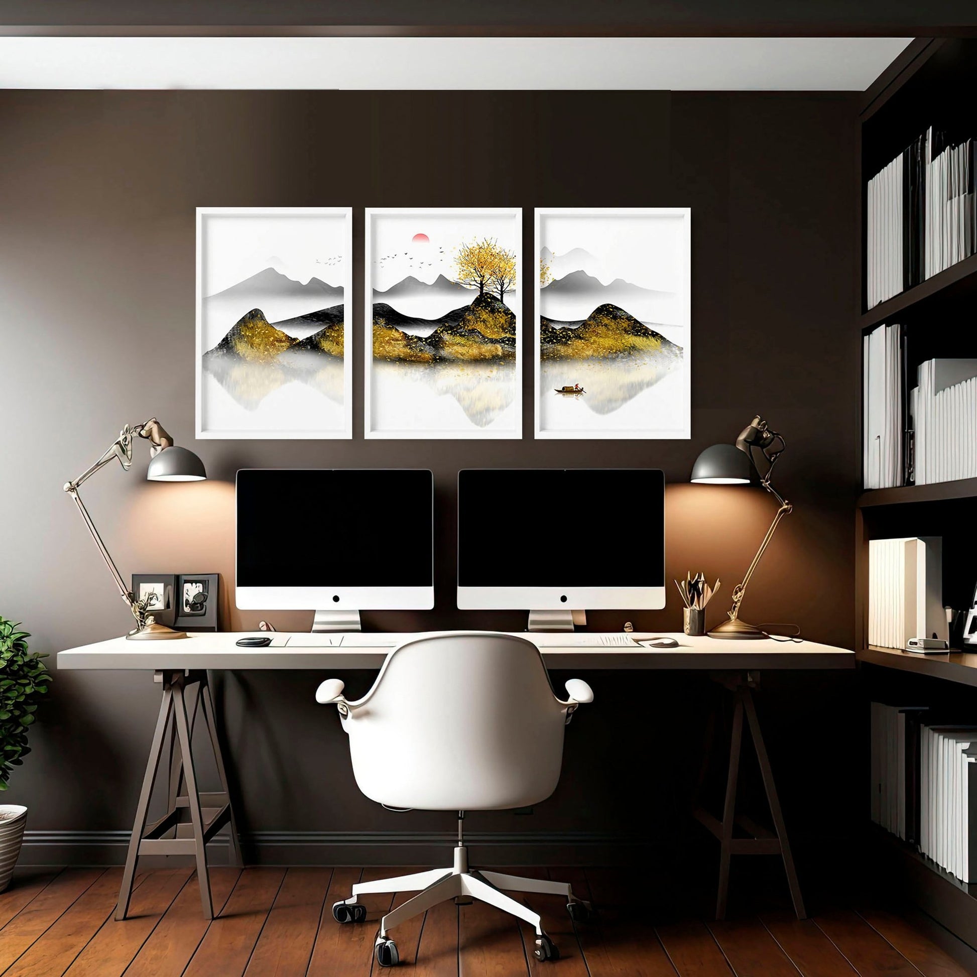 Home office decor ideas | set of 3 wall art prints - About Wall Art