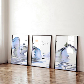 Designer painting for wall | set of 3 wall art prints for office