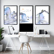 Designer painting for wall | set of 3 wall art prints for office - About Wall Art