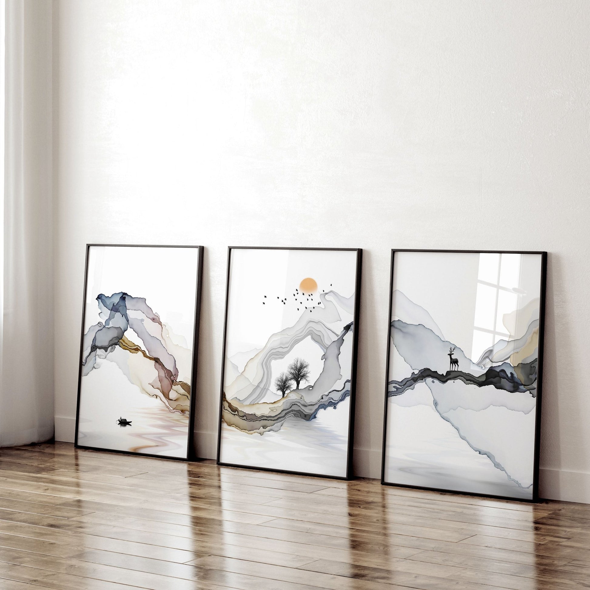 Home office wall decor | set of 3 wall art prints - About Wall Art