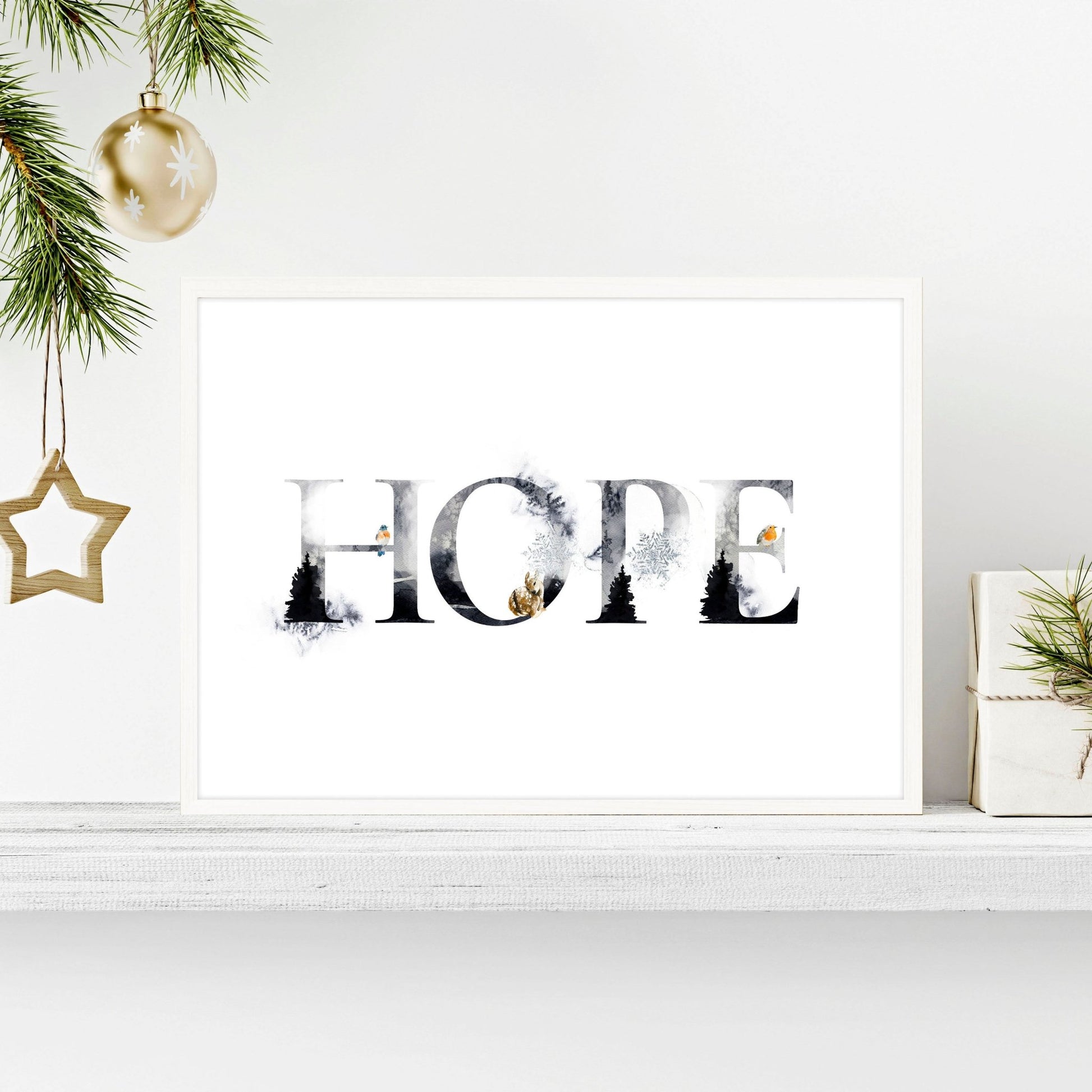 Hope wall art for Christmas decor - About Wall Art