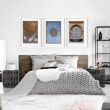 Islamic Art geometry for bedroom | set of 3 wall art prints
