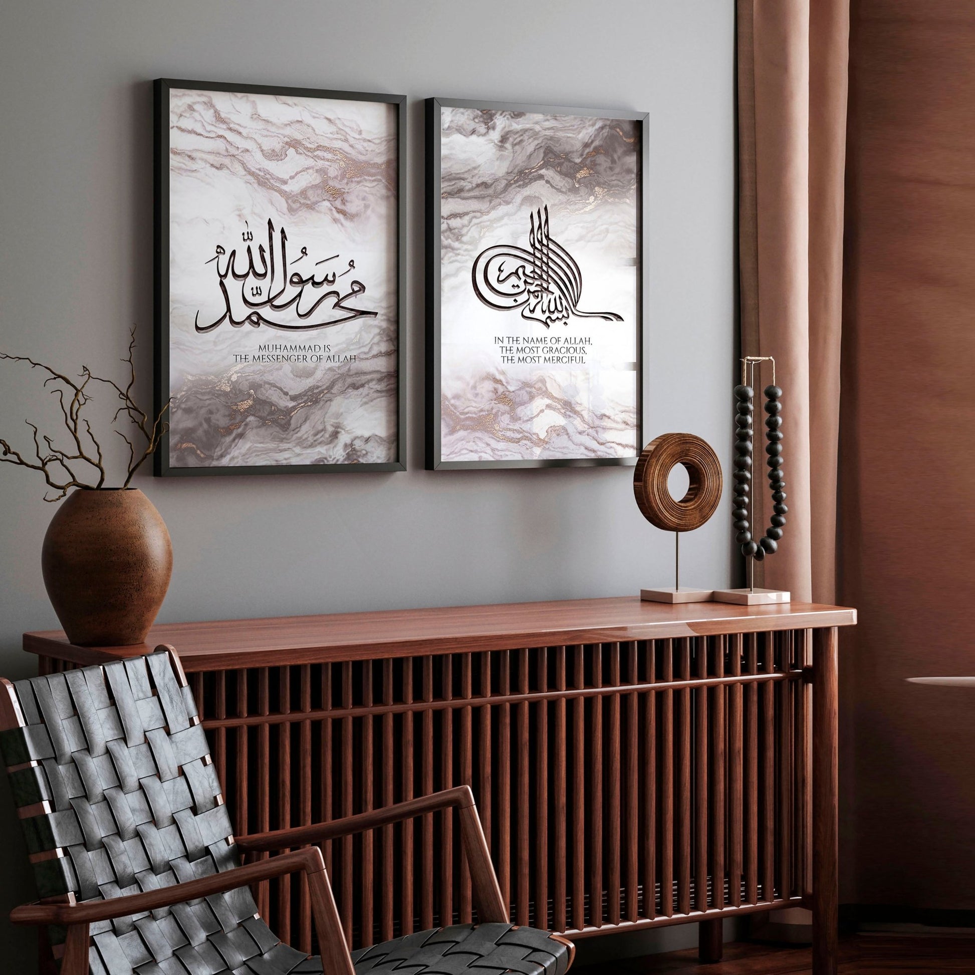 Islamic art wall decor | Set of 2 wall art prints - About Wall Art