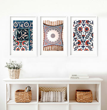 Islamic decor wall art | set of 3 pictures for hallway