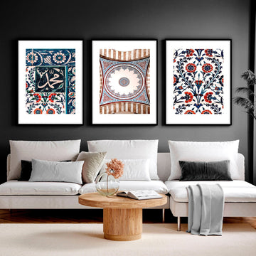 Islamic decor wall art | set of 3 wall art prints - About Wall Art
