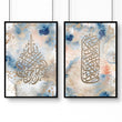 Islamic decoration | set of 2 Bedroom wall prints