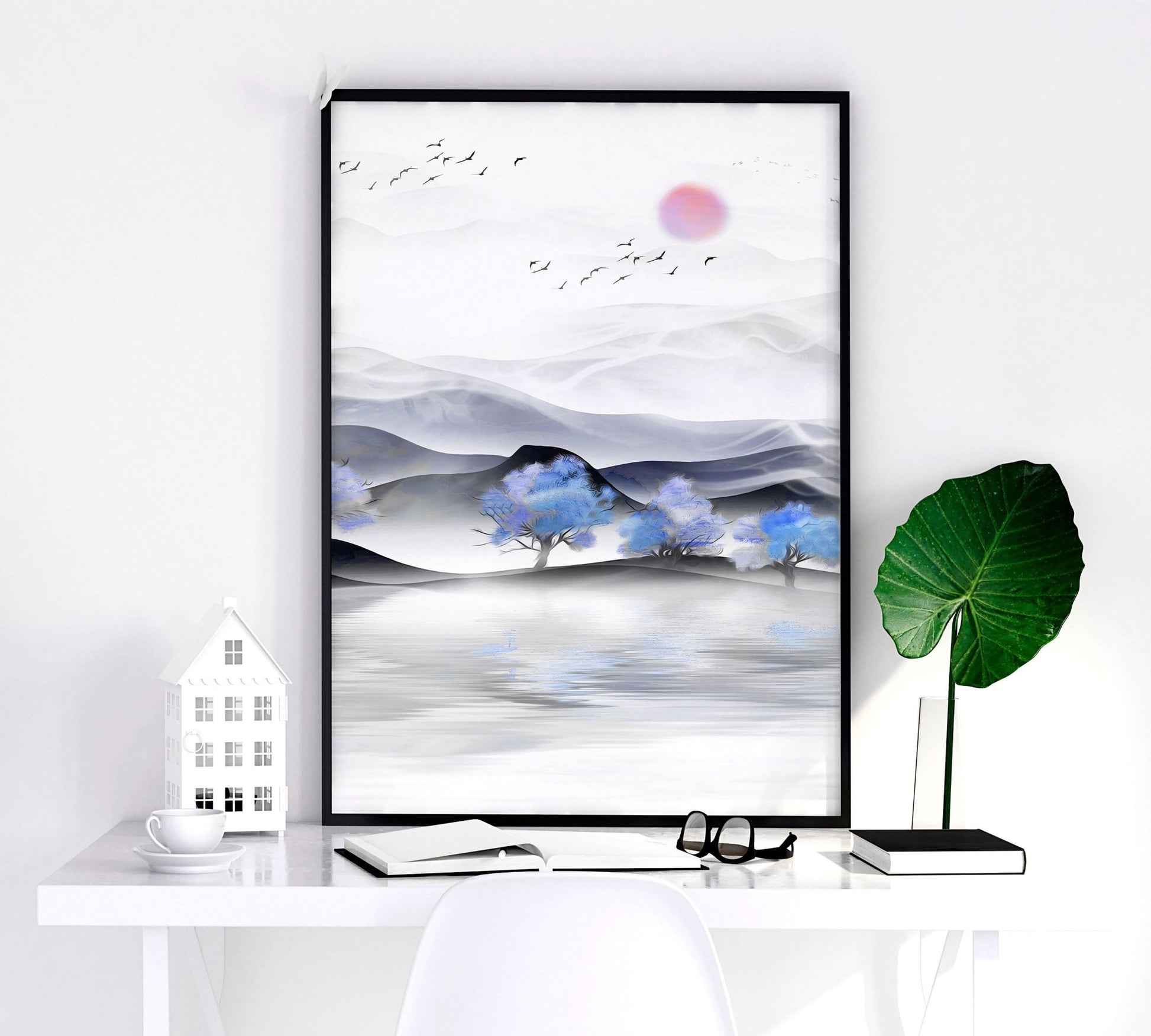 Japandi design for Living room | set of 3 wall art prints - About Wall Art