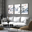 Japandi Living room Decor | set of 3 wall art prints - About Wall Art