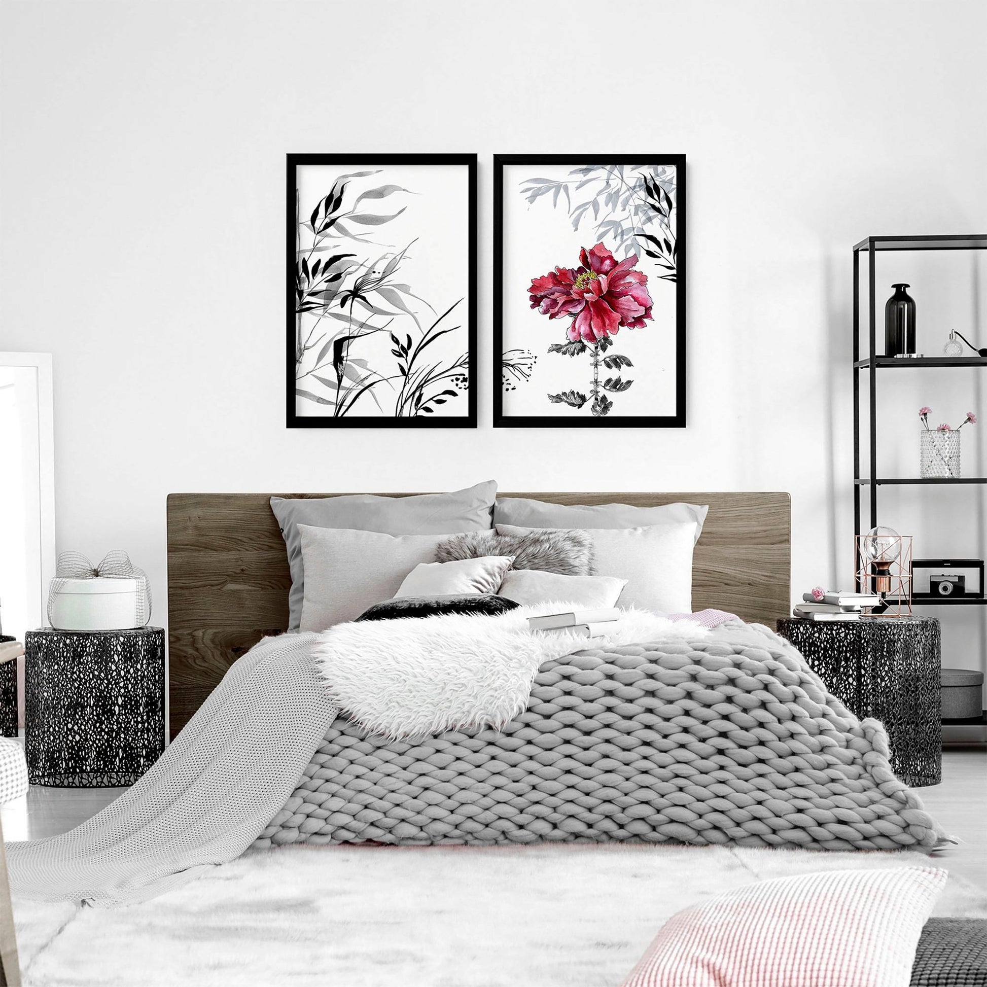 Japanese Art decor for walls | set of 2 wall art prints for bedroom