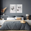 Art for bedrooms | set of 2 Japanese wall art prints