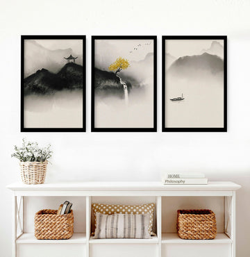 Japanese wall art prints | set of 3 wall art prints - About Wall Art
