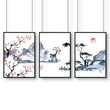 Japanese Cherry Blossom Art | set of 3 wall art prints - About Wall Art
