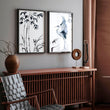 Japanese Crane wall art | set of 2 wall art prints - About Wall Art