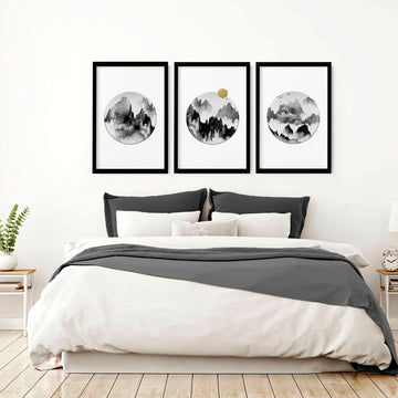 Japanese home decor | set of 3 wall art prints for bedroom - About Wall Art