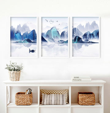 Japanese landscape art | set of 3 wall art prints